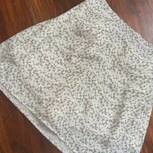 Blue Floral Midi Skirt